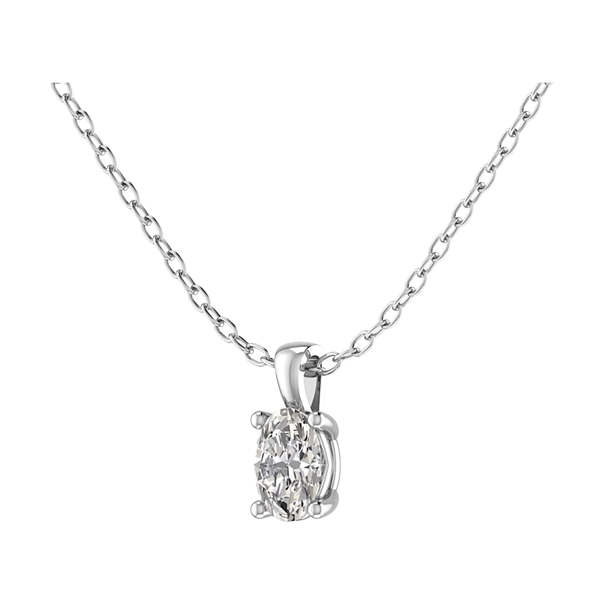 3.00ct Oval Cut LabGrown Diamond Pendant in 9kt Gold
