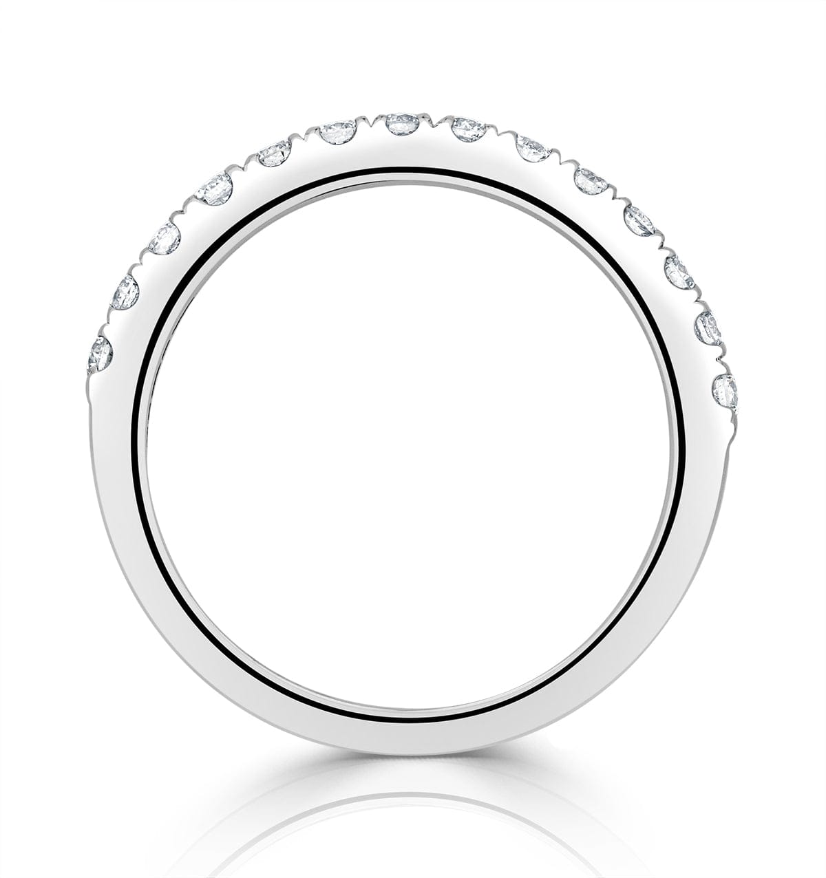 0.40ct Lab-Grown Round Brilliant Diamond Half Eternity Ring - 2.2mm