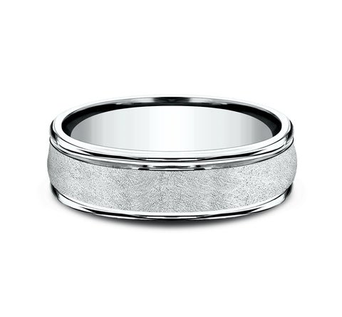 5mm Matte Finish Gents Band with Dual Polished Lines
