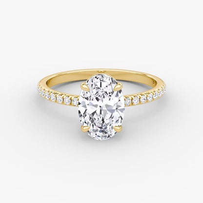 1.20ct D VS1 Oval Lab Diamond Ring – Hidden Halo in 18kt Gold