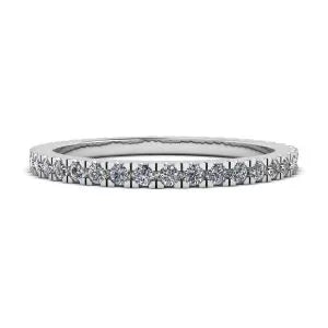 0.40ct Lab-Grown Round Brilliant Diamond Half Eternity Ring - 2.2mm