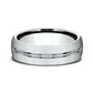 6mm Matte Finish Wedding Band with Center Line – Classic & Modern Design
