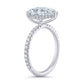 3.01ct E VS1 Pear-Shaped Lab-Grown Diamond Ring with Diamond Band – Platinum