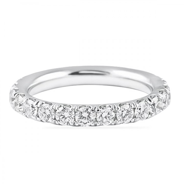 3mm Platinum Half Eternity Band with 0.80ct Laboratory Diamonds