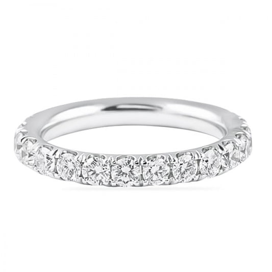 3mm Platinum Half Eternity Band with 0.80ct Laboratory Diamonds