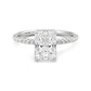 4.00ct D Color VS1 Lab-Grown Radiant Cut Diamond Ring — Platinum Setting