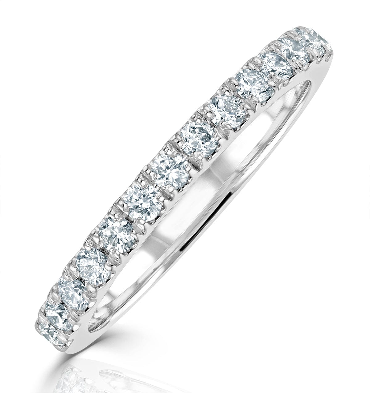 0.40ct Lab-Grown Round Brilliant Diamond Half Eternity Ring - 2.2mm