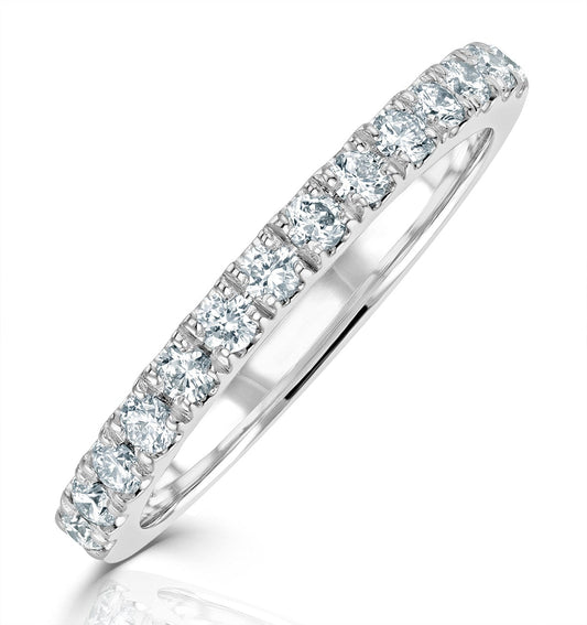 0.40ct Lab-Grown Round Brilliant Diamond Half Eternity Ring - 2.2mm