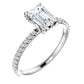 3.50ct Labgrown Emerald Cut Engagement Ring