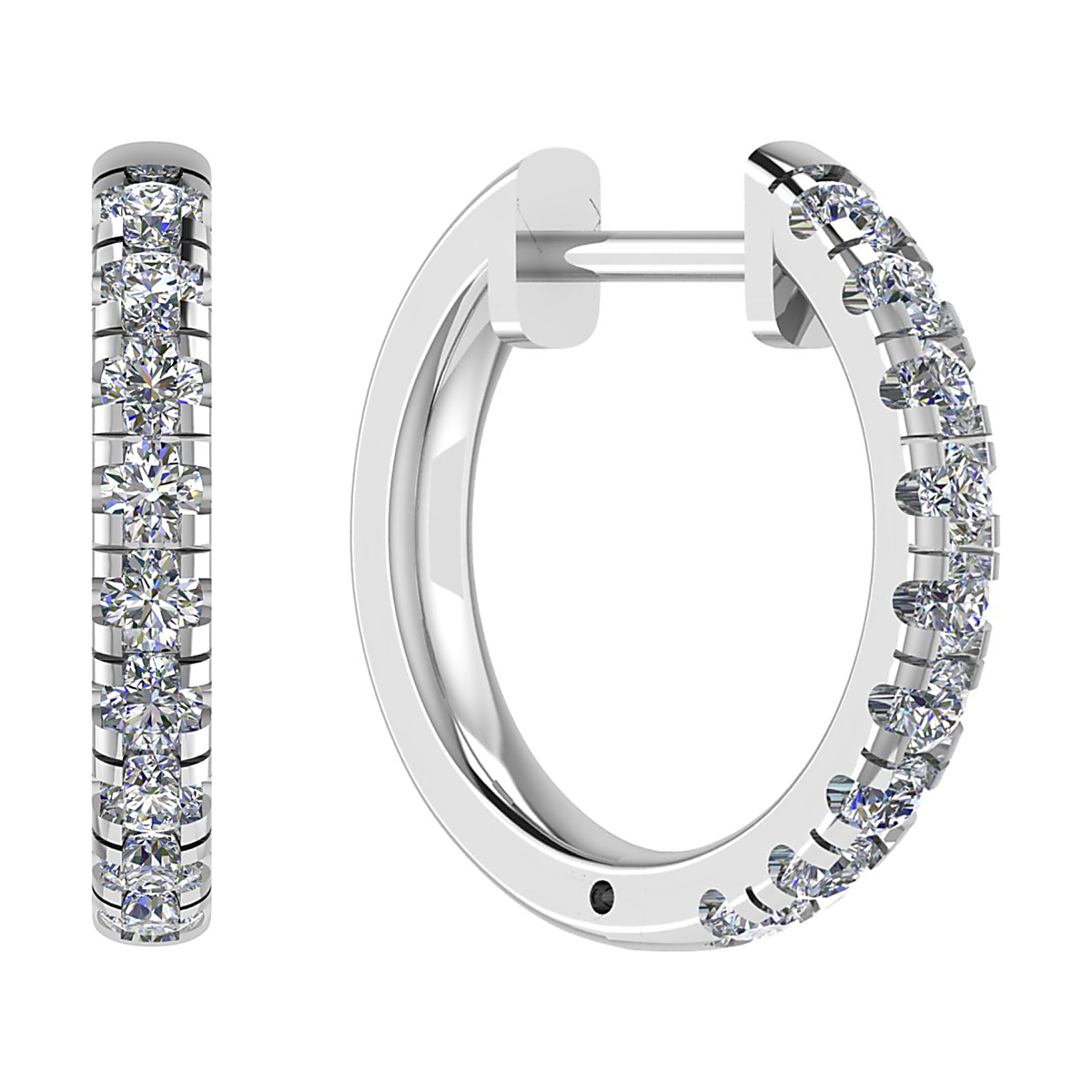 0.35ct Lab Grown Diamond Hoop Earrings in 9kt Gold