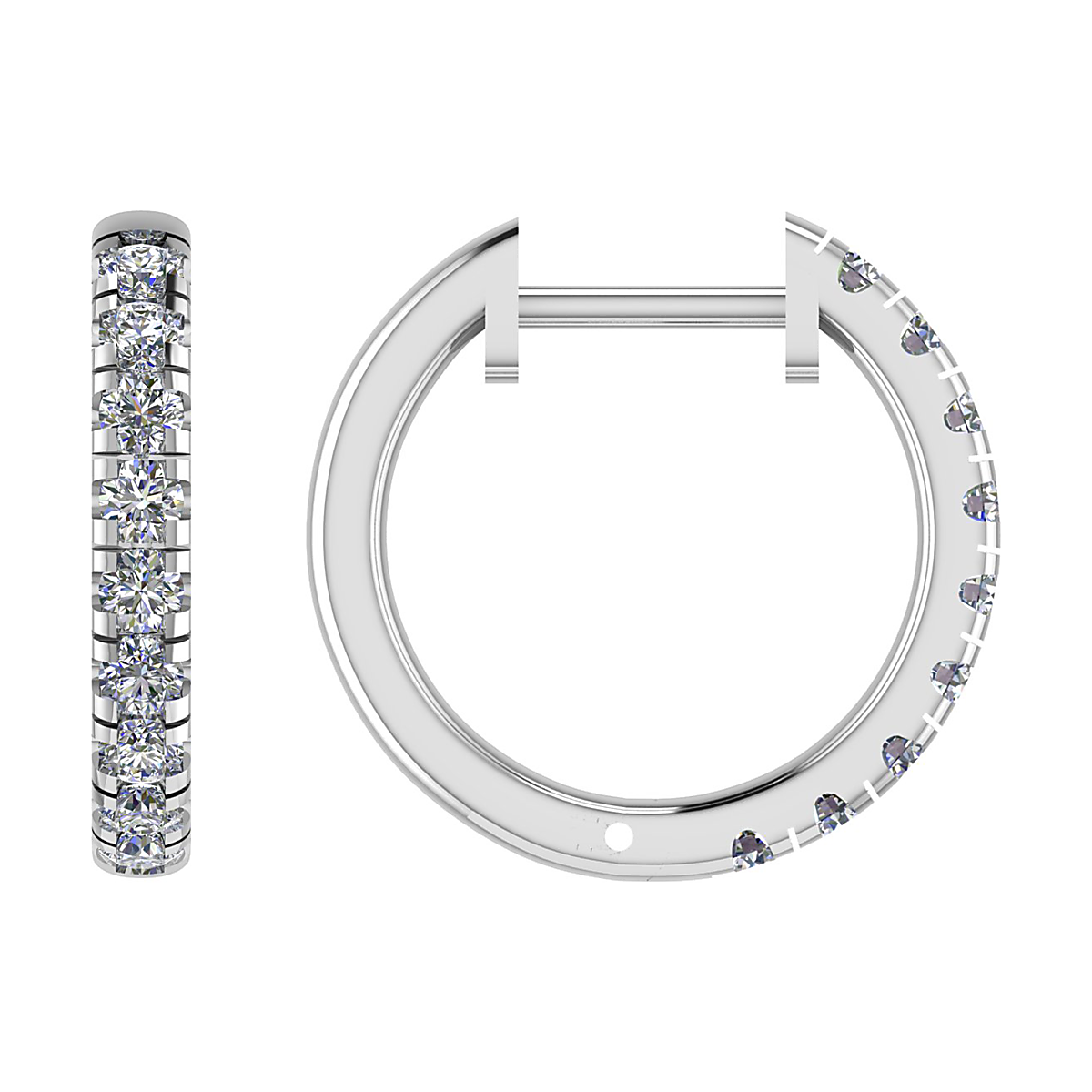 0.35ct Lab Grown Diamond Hoop Earrings in 9kt Gold