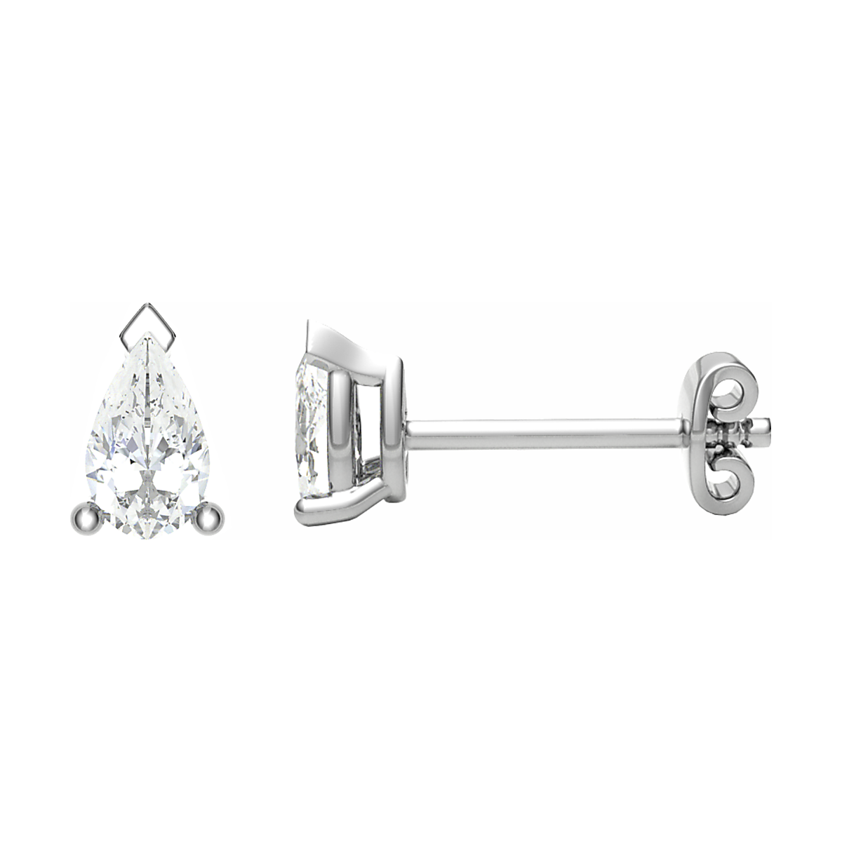 2.00ct Pear Cut LabGrown Diamond Stud Earrings in 9kt Gold