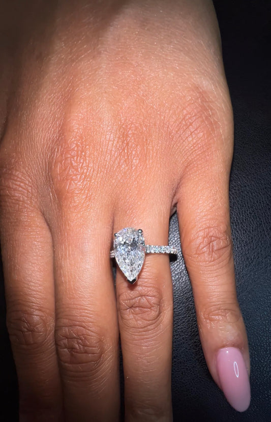 3.01ct Pear Shape Engagement Ring