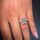 3.57ct Labgrown Emerald Cut Engagement Ring