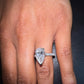 3.01ct E VS1 Pear-Shaped Lab-Grown Diamond Ring with Diamond Band – Platinum