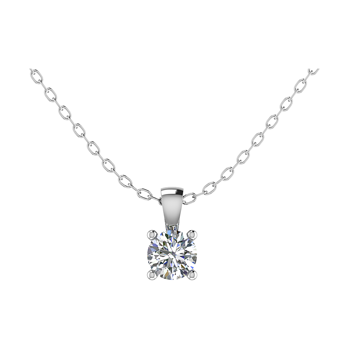 2.00ct Lab-Grown Round Brilliant Diamond Pendant in 9kt Gold