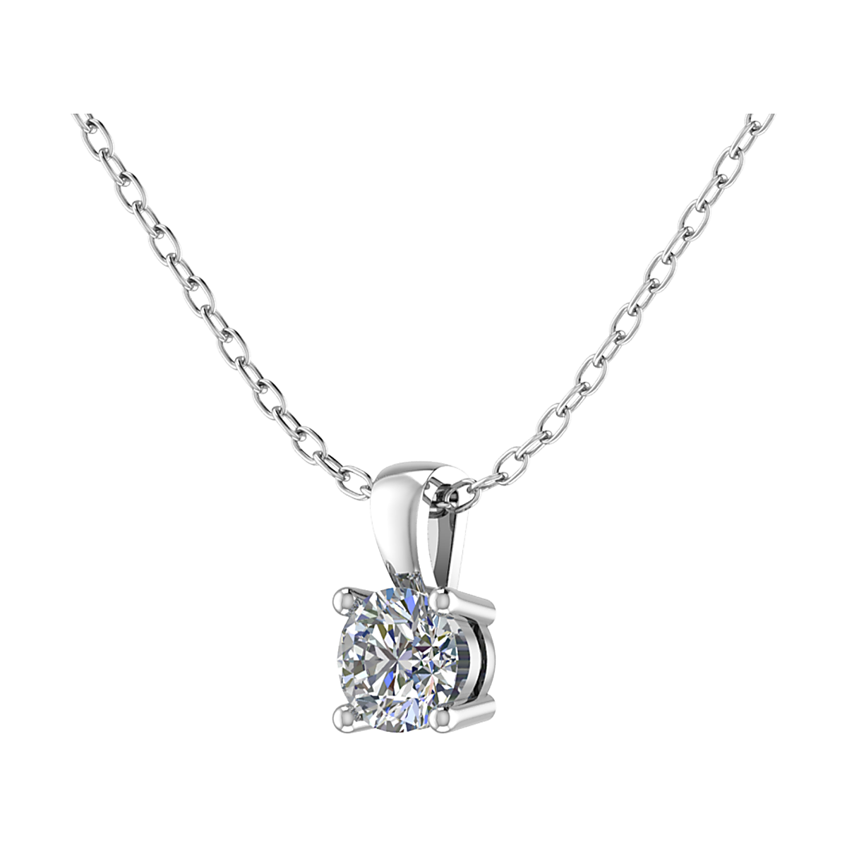 2.00ct Lab-Grown Round Brilliant Diamond Pendant in 9kt Gold