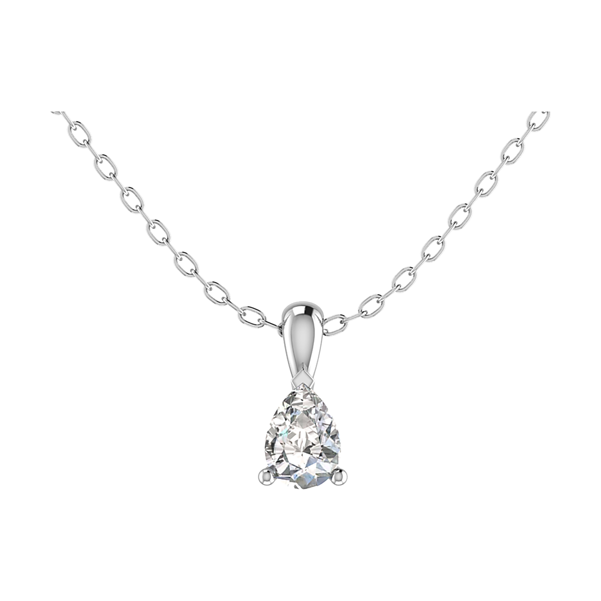 2.00ct Pear Cut LabGrown Diamond Pendant in 9kt Gold