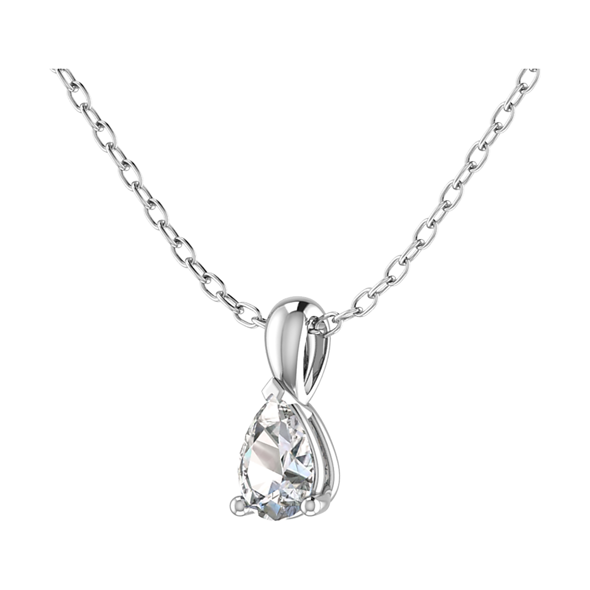 2.00ct Pear Cut LabGrown Diamond Pendant in 9kt Gold