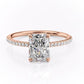 4.00 ct D‑VVS2 Radiant Cut Lab‑Grown Diamond—Hidden Halo 18kt Rose Gold