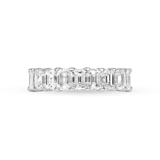 1.50ct Lab-Grown Emerald Cut Diamond Half Eternity Ring in Platinum