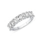 1.50ct Lab-Grown Emerald Cut Diamond Half Eternity Ring in Platinum