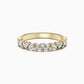 Lab-Grown Marquise & Round Brilliant Diamond Half Eternity Ring in 18kt Yellow Gold