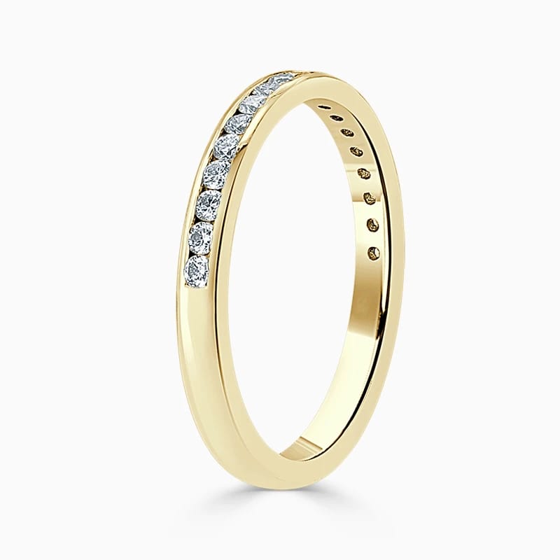0.25ct Channel Set Round Diamond Ring in 18kt Yellow Gold