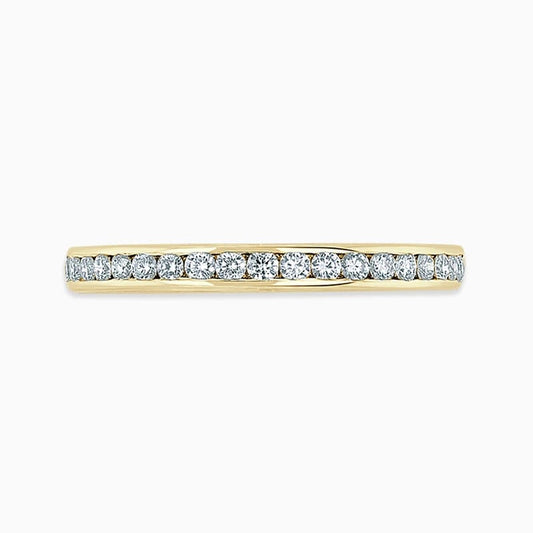 0.25ct Channel Set Round Diamond Ring in 18kt Yellow Gold