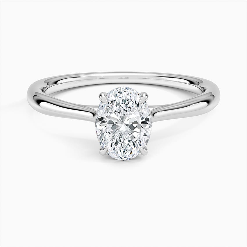 4.00ct Lab-Grown Oval Cut Solitaire Diamond Ring