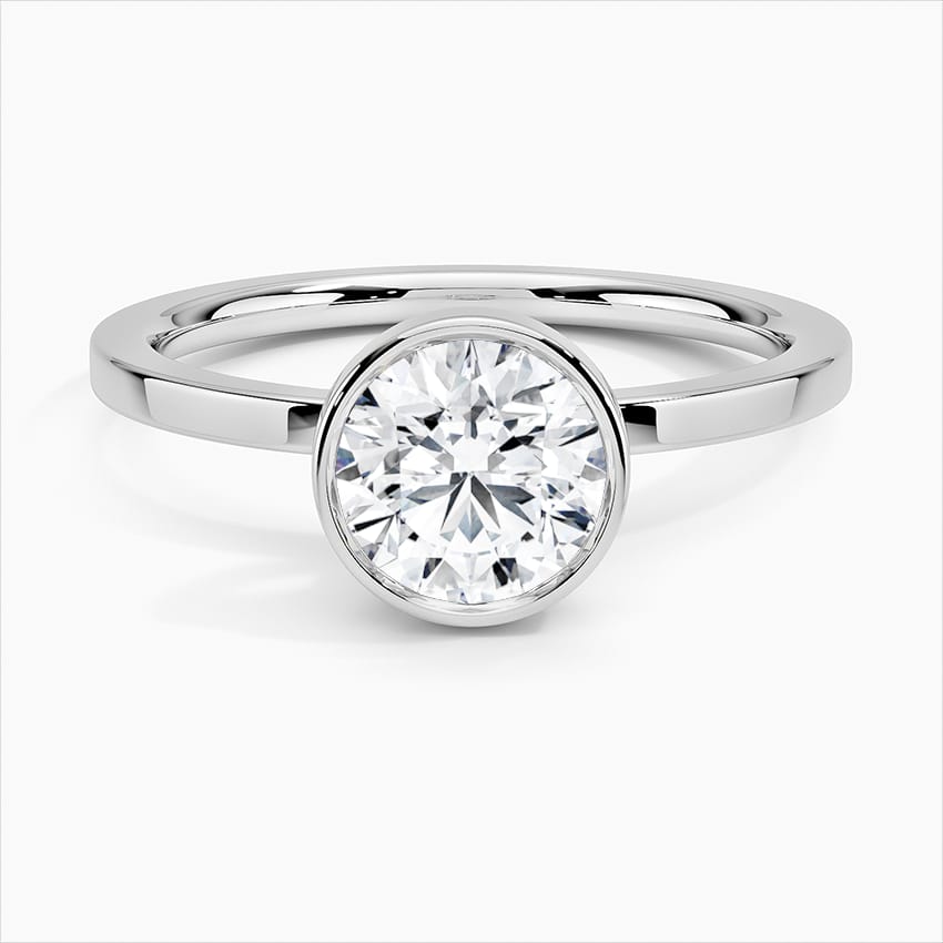 2.00ct Lab-Grown Round Diamond  Bezel Set Ring