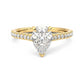 1.50ct Pear Cut Lab-Diamond Engagement Ring in 18kt Yellow Gold
