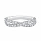 Certified 0.10ct Diamond crossover ring in 9kt Gold