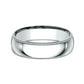 6mm Court Platinum Wedding Band with Milgrain Edges