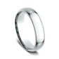 6mm Court Platinum Wedding Band with Milgrain Edges