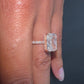 4.00 ct D‑VVS2 Radiant Cut Lab‑Grown Diamond—Hidden Halo 18kt Rose Gold