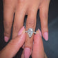 3.01ct E VS1 Pear-Shaped Lab-Grown Diamond Ring with Diamond Band – Platinum