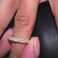 Lab-Grown Marquise & Round Brilliant Diamond Half Eternity Ring in 18kt Yellow Gold