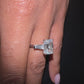 3 ct Emerald-Cut D‑VS1 Lab‑Grown Diamond Three‑Stone Engagement Ring – 950 Platinum