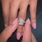 Radiant Cut Lab Diamond Bridal Set – 3.50ct D VS1 with Half Eternity Band in Platinum