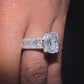 3.00 ct D‑VVS2 Cushion‑Cut Lab‑Grown Diamond Ring