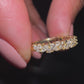 Lab-Grown Marquise & Round Brilliant Diamond Half Eternity Ring in 18kt Yellow Gold
