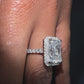 4ct Labgrown Radiant Halo Diamond Ring