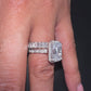 1.50ct Lab-Grown Emerald Cut Diamond Half Eternity Ring in Platinum
