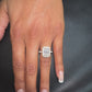 4ct Labgrown Radiant Halo Diamond Ring