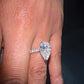 3.01ct E VS1 Pear-Shaped Lab-Grown Diamond Ring with Diamond Band – Platinum