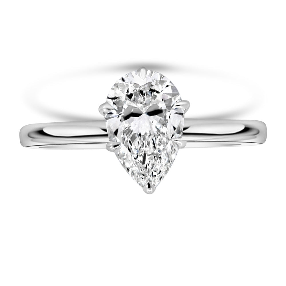 2.00ct Pear-Cut Lab-Grown Diamond Ring in platinum
