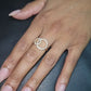 Certified Interlocking Diamond circle Ring 0.36ct F/SI1