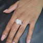 Certified 4.00ct F/VS2 Heart Diamond ring set in 18kt white gold and rose gold