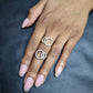 Certified Interlocking Diamond circle Ring 0.36ct F/SI1